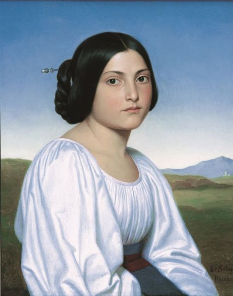 Josef Settegast (1813–1890), Bildnis einer Italienerin, 1842, Öl auf Leinwand, Inv. Nr. III.73 © Stadtmuseum Simeonstift Trier